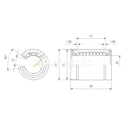 Втулка шариковая LM25-OP 440 Втулка шариковая LM25-OP фото