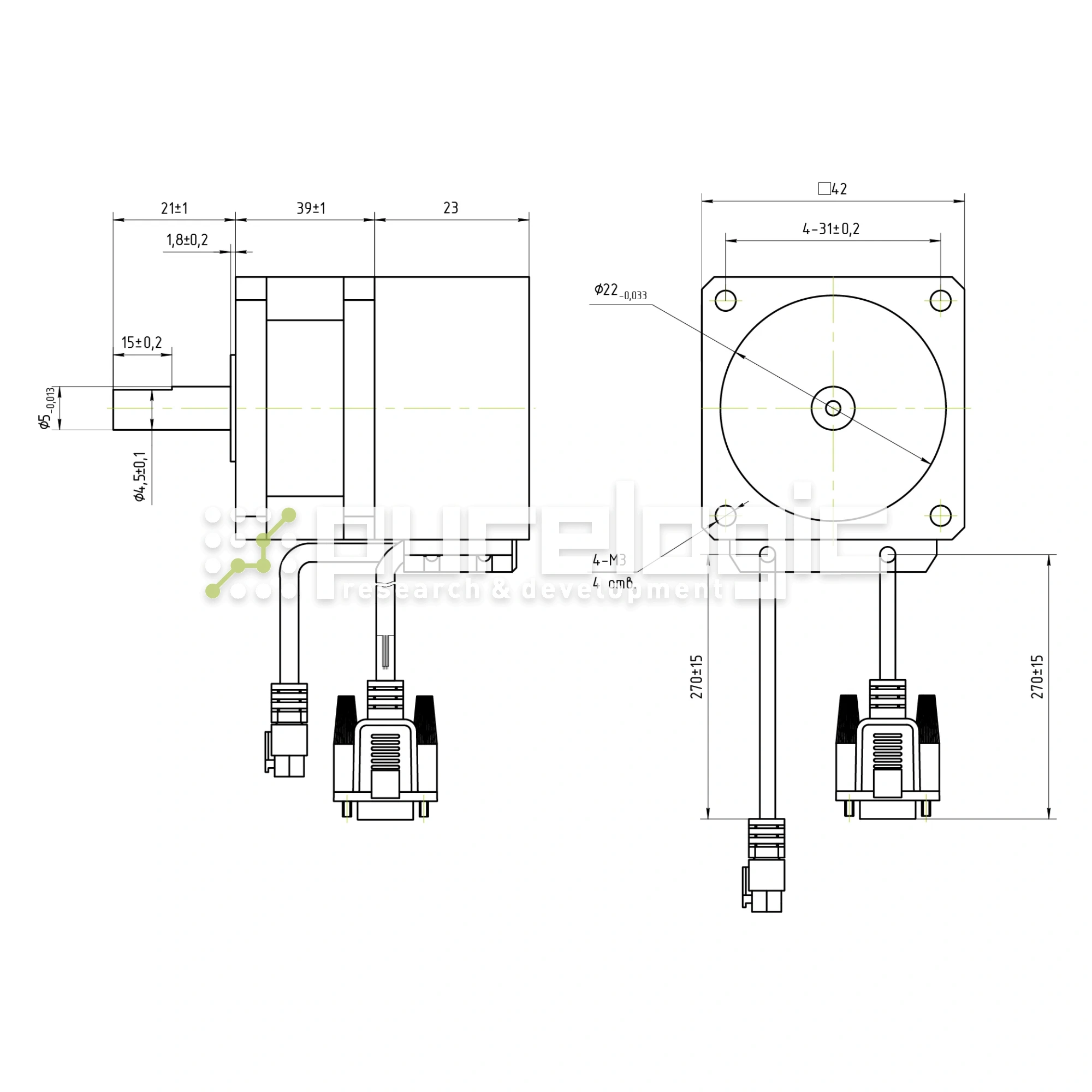 Двигатель шаговый с энкодером CS-M21704 5 458 Двигатель шаговый с энкодером CS-M21704 фото