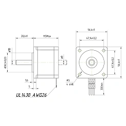 Двигатель шаговый FL57STH115-2804B 6 697 руб. Двигатель шаговый FL57STH115-2804B
