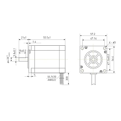 Двигатель шаговый биполярный 57CM13-3A 2 590 руб. Двигатель шаговый биполярный 57CM13-3A