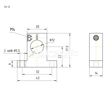 Держатель вала SH12 142 Держатель вала SH12 фото