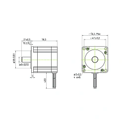 Двигатель шаговый трехфазный 3PL57H79-D8 4 571 руб. Двигатель шаговый трехфазный 3PL57H79-D8