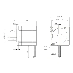 Двигатель шаговый трехфазный 863S42 10 112 руб. Двигатель шаговый трехфазный 863S42