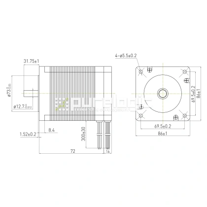 Бесколлекторный двигатель FL86BLS58 10 087 Бесколлекторный двигатель FL86BLS58 фото