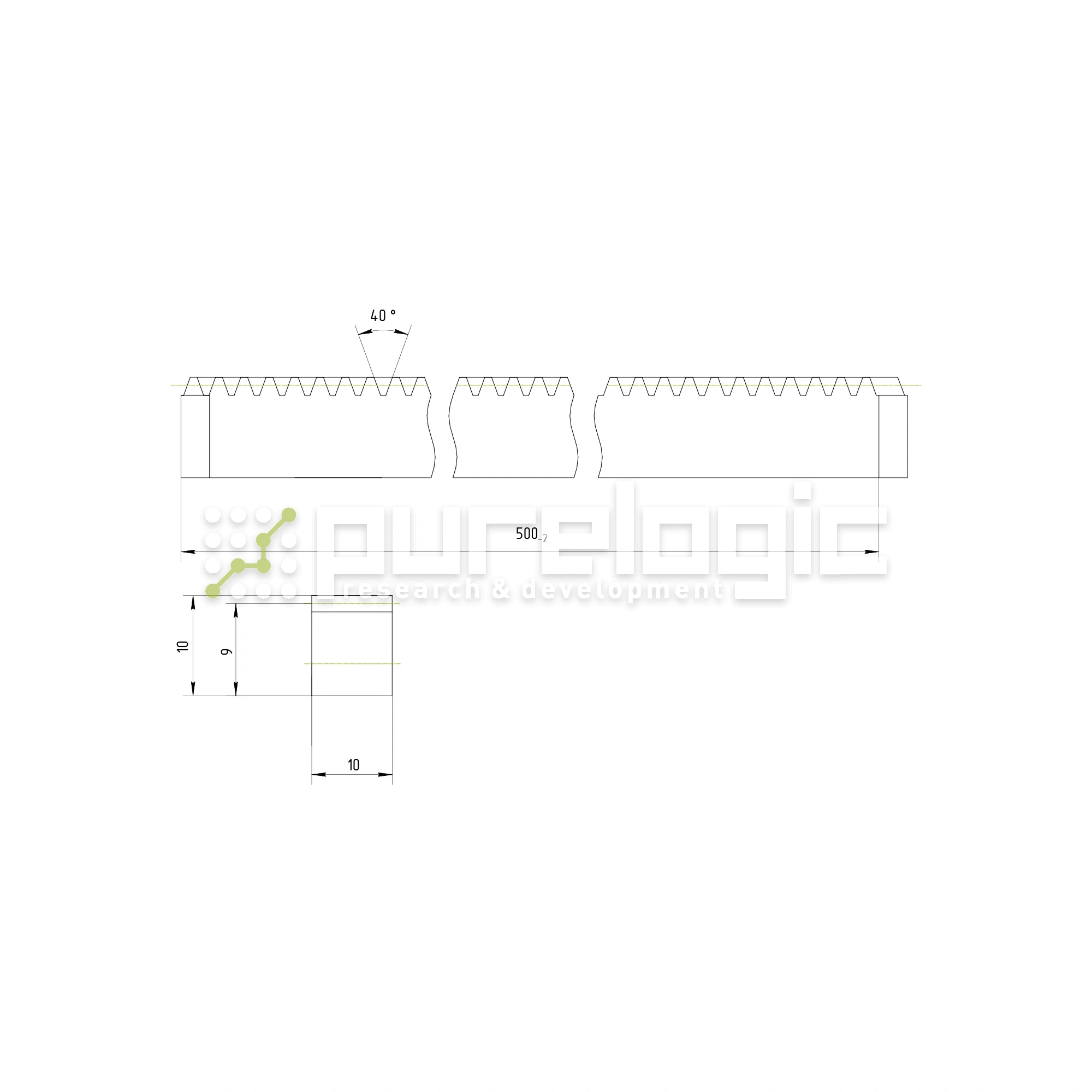 Рейка косозубая RH1-1010 3 164 Рейка косозубая RH1-1010 фото