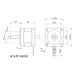 Двигатель шаговый FL42STH38-1684B 2 198 руб. Двигатель шаговый FL42STH38-1684B