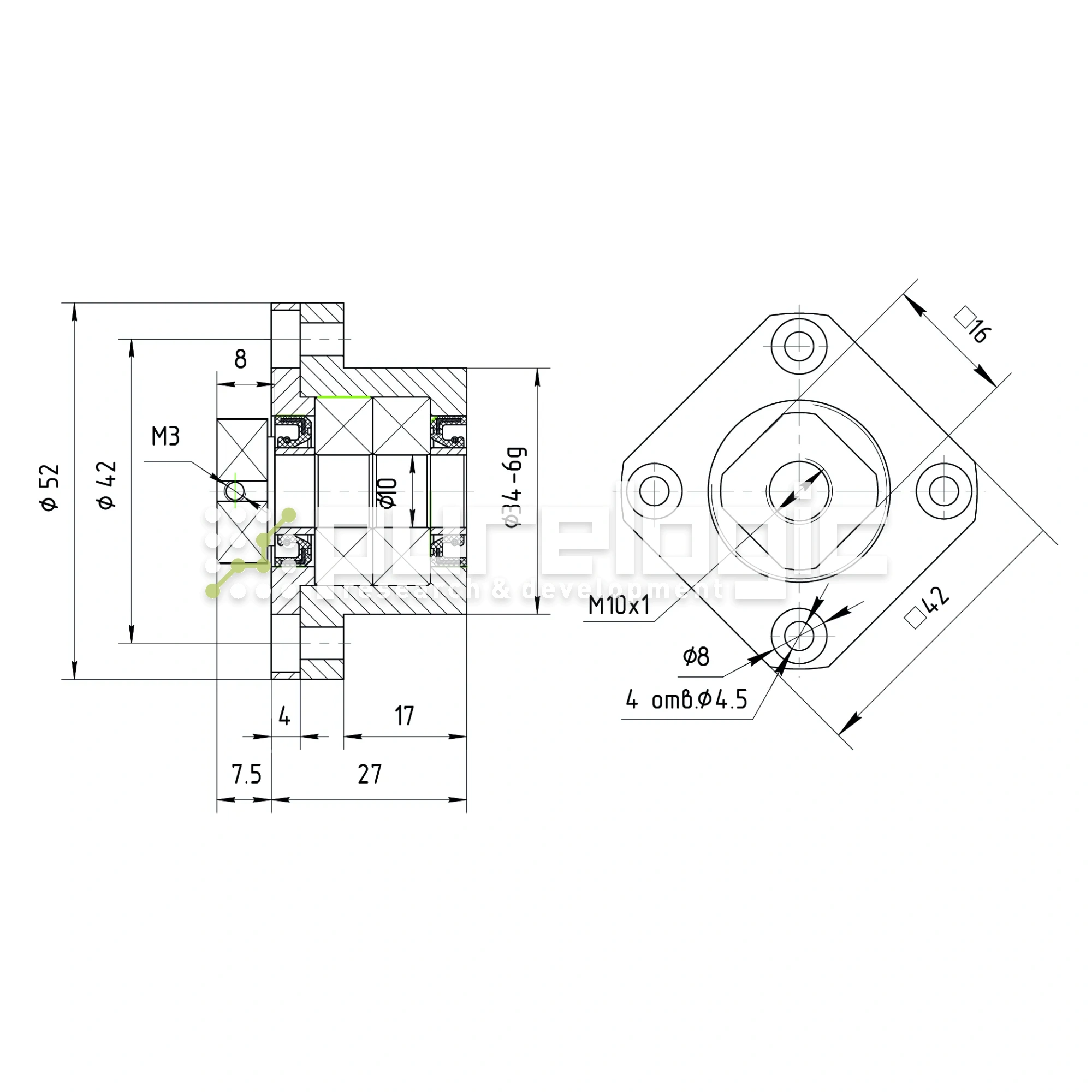 Опора ШВП подшипниковая FK10 2 023 Опора ШВП подшипниковая FK10 фото