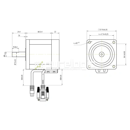 Двигатель шаговый с энкодером YK257EC76E1 10 940 Двигатель шаговый с энкодером YK257EC76E1 фото