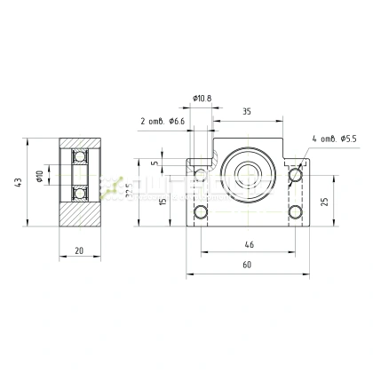Опора ШВП подшипниковая BF12 901 Опора ШВП подшипниковая BF12 фото