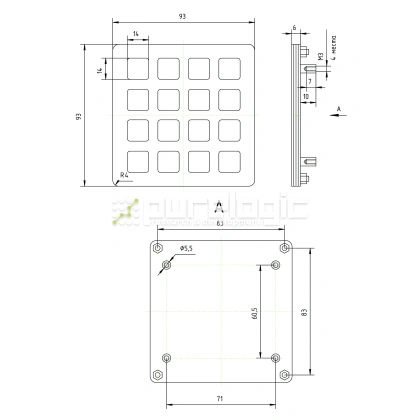 Промышленная клавиатура CT-KPS02-16TMU 6 124 Промышленная клавиатура CT-KPS02-16TMU фото
