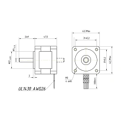 Двигатель шаговый FL42STH47-1684A 2 743 руб. Двигатель шаговый FL42STH47-1684A