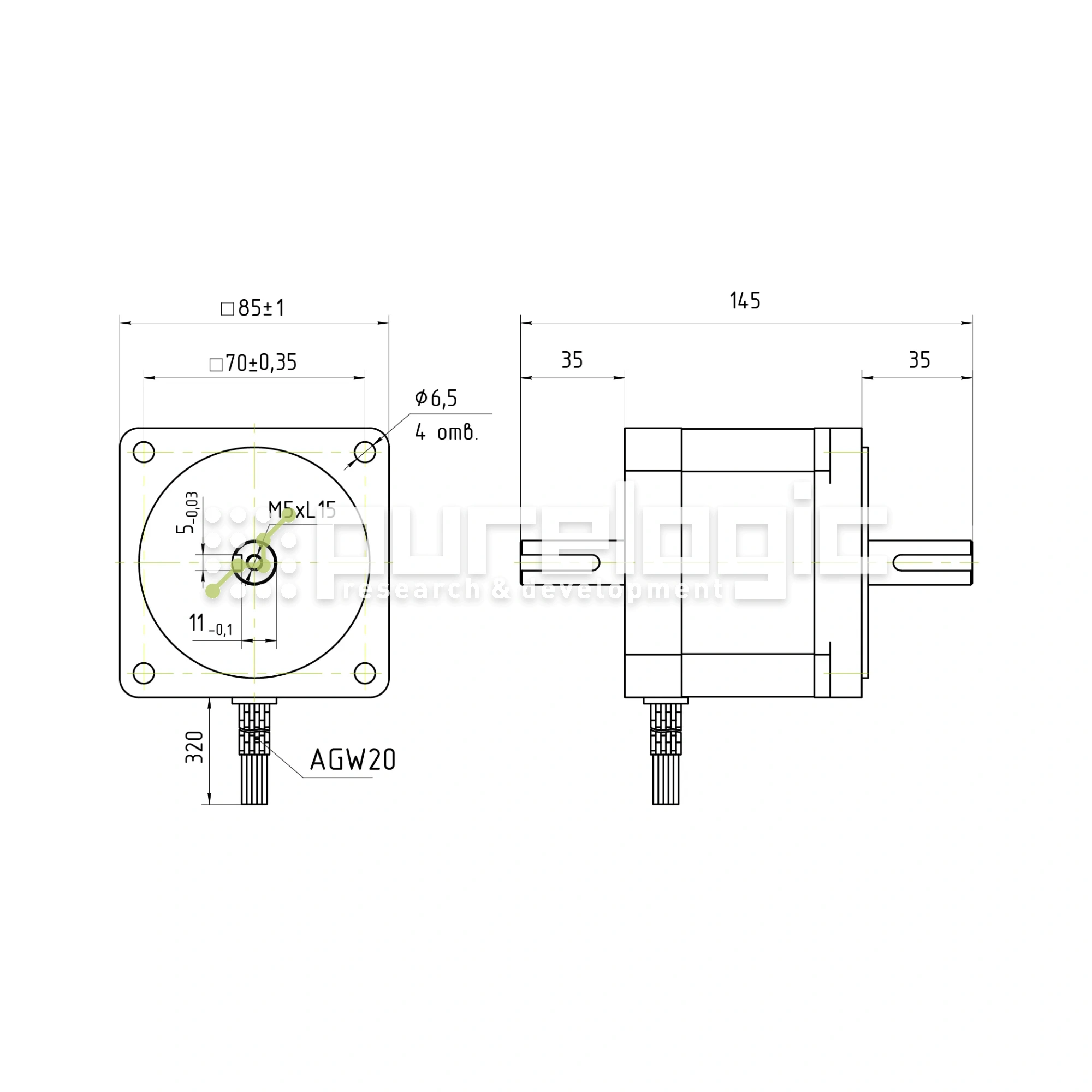Двигатель шаговый PL86HD75-D14K 5 173 Двигатель шаговый PL86HD75-D14K фото