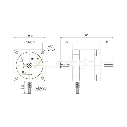 Двигатель шаговый PL86HD75-D14K 5 173 Двигатель шаговый PL86HD75-D14K фото