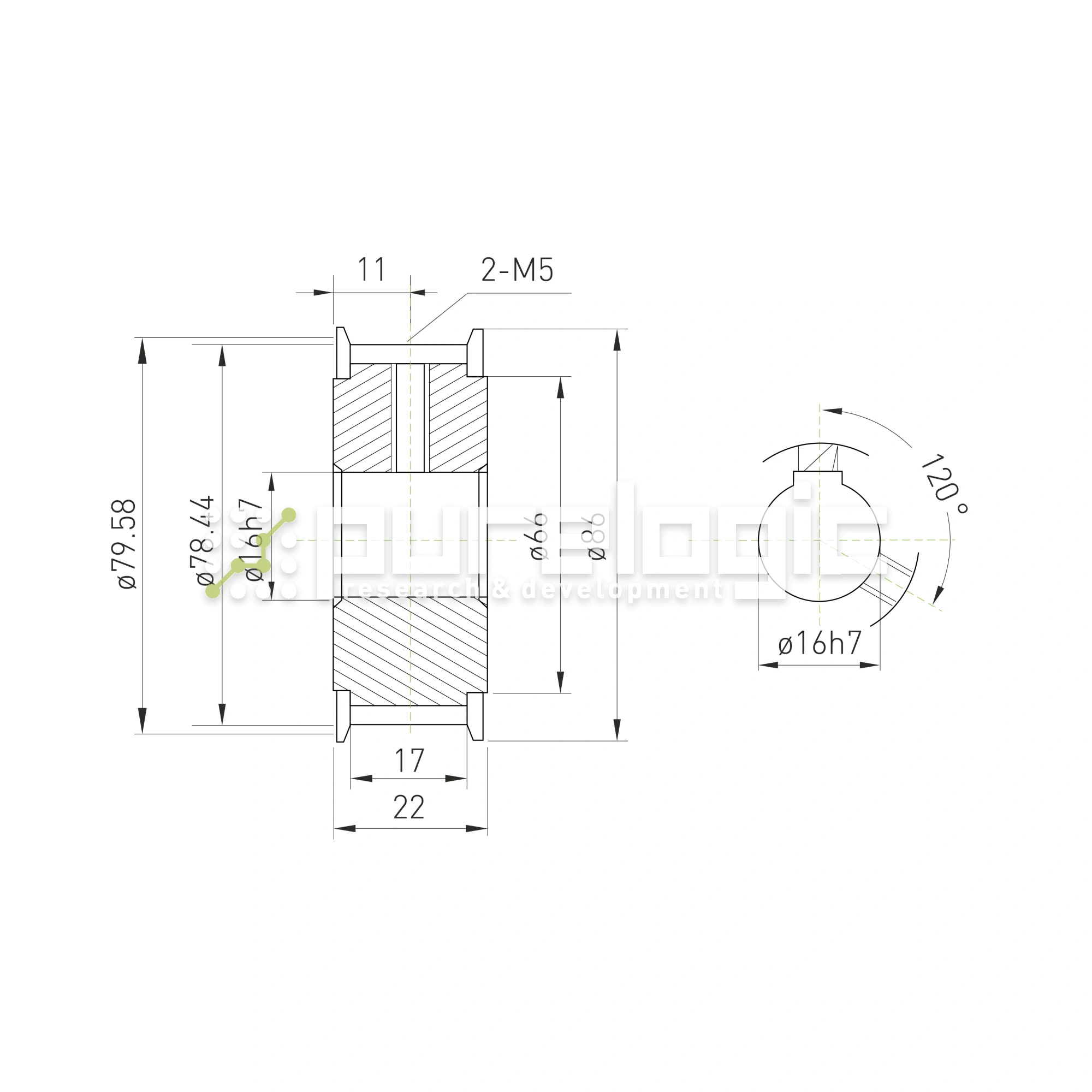 Шкив зубчатый BLA-50-5M-15-A-N16 2 190 Шкив зубчатый BLA-50-5M-15-A-N16 фото
